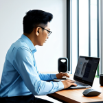 Modern Malaysian Home Office**

"A Malaysian professional working from a bright, modern home office, surrounded by smart home devices. A smart lamp illuminates the desk, a smart speaker sits nearby, and a security camera is visible in the background. The individual is fully clothed in appropriate office attire, focusing on their laptop. Safe for work, appropriate content, fully clothed, professional setting, perfect anatomy, natural proportions, high quality."

**